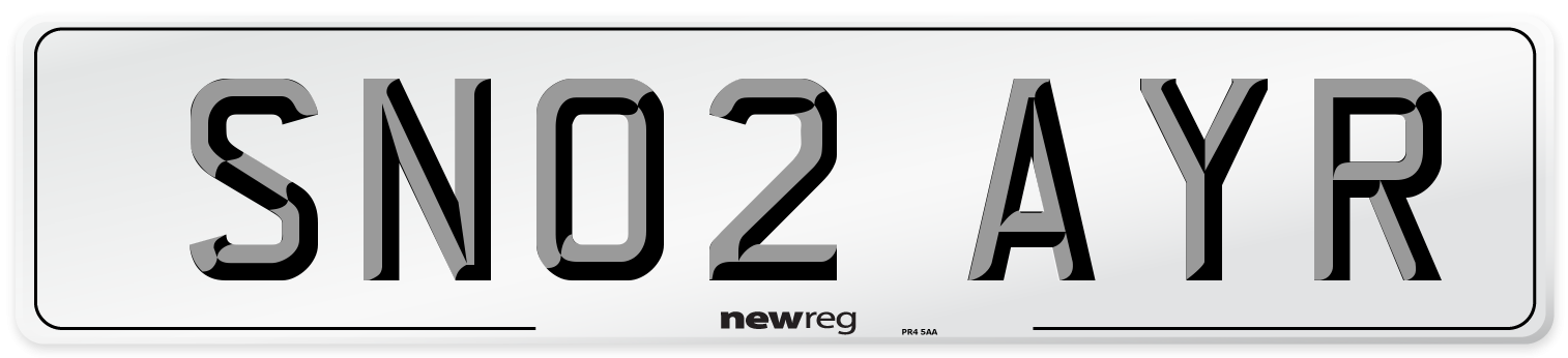 SN02 AYR Number Plate from New Reg